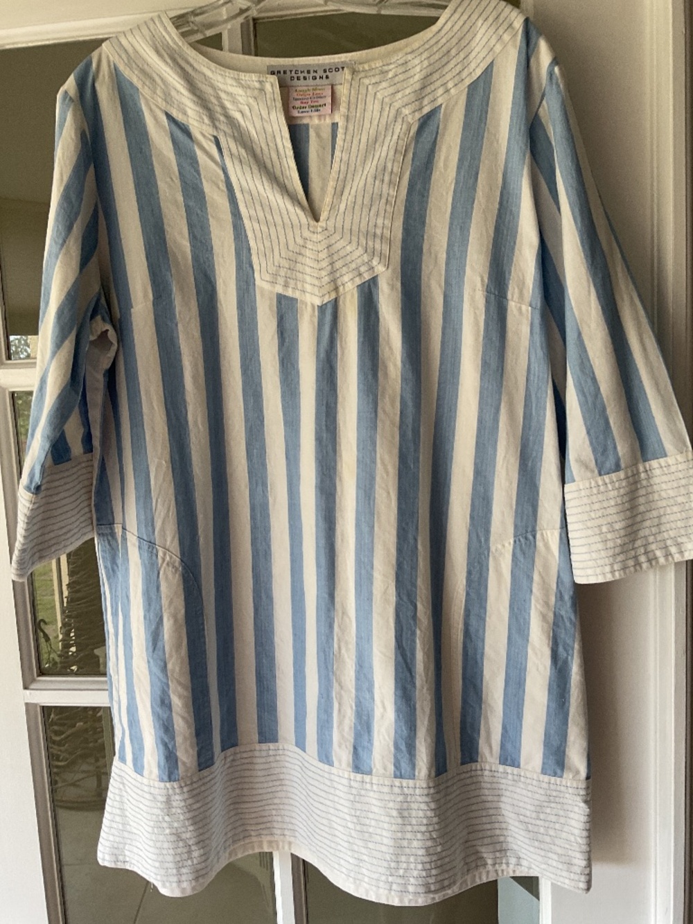 Blue/white pinstriped top/dress